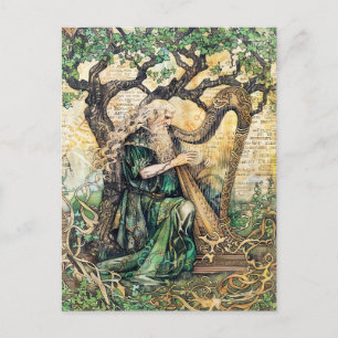 Druide  keltischer weiser Priester der Natur Postkarte