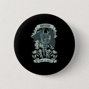 Druide Krieger Halloween-Geschenk für alte Fans Button