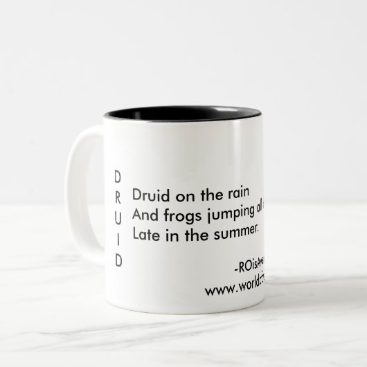 Druide-Poesie in der Arthouse Tasse (Vorderseite Links)