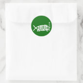 Druiden Fish Runder Aufkleber (Tasche)
