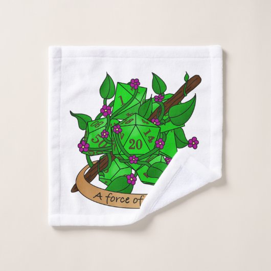 Druiden-Würfel Badhandtuch Set (Waschlappen)