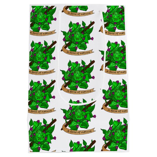 Druiden-Würfel Mittlere Geschenktüte (Rückseite)