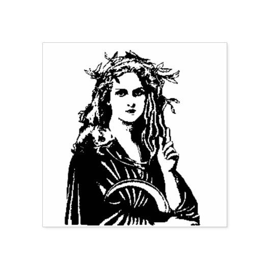 Druidess Holz Briefmarke Gummistempel (Prägung)