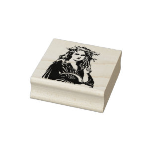 Druidess Holz Briefmarke Gummistempel