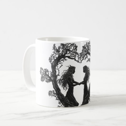 Druidische Hingabe Kaffeetasse (Vorderseite Links)