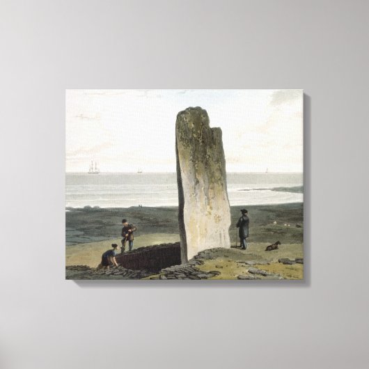 Druidischer Stein in Strather bei Barvas, Insel L Leinwanddruck (Vorderseite)
