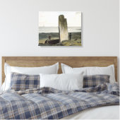 Druidischer Stein in Strather bei Barvas, Insel L Leinwanddruck (Insitu (Schlafzimmer))