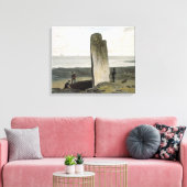 Druidischer Stein in Strather bei Barvas, Insel L Leinwanddruck (Insitu (Wohnzimmer))