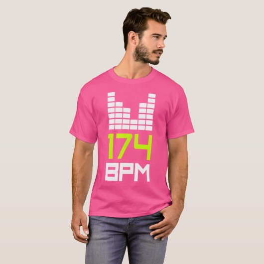 Drum and Bass 174 BPM Dnb Music Liquid Dschungel E T-Shirt (Vorne ganz)