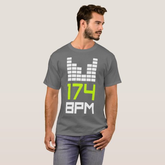 Drum and Bass 174 BPM DnB Music Liquid Dschungel T-Shirt (Vorne ganz)