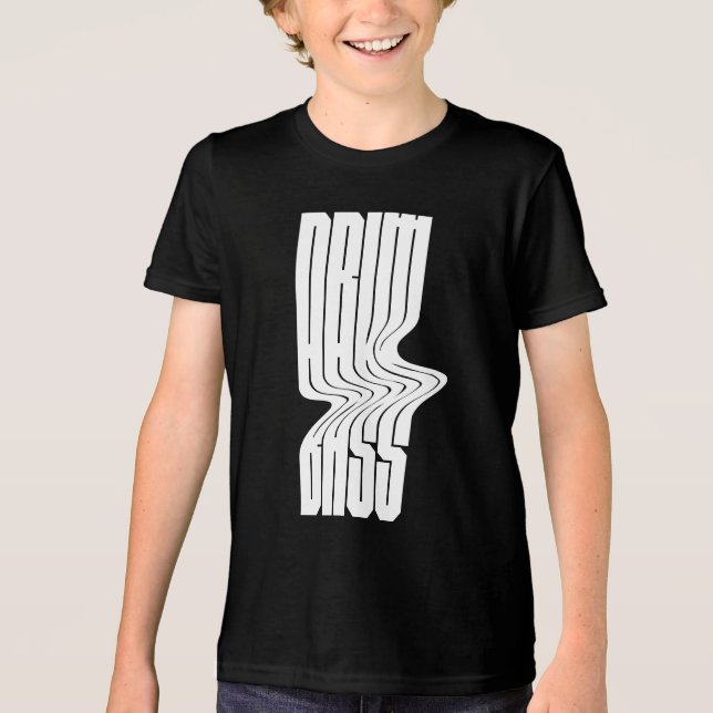 drum and bass bold logo design Tri-Blend shirt (Vorderseite)