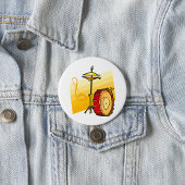 Drum and Cymbal Music Percussion Art Button