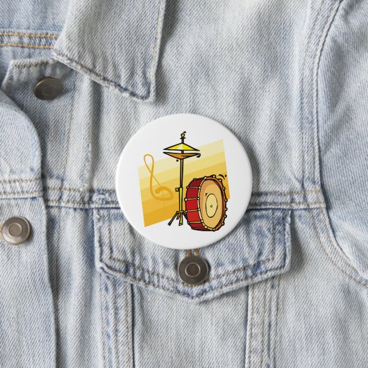 Drum and Cymbal Music Percussion Art Button (Beispiel)