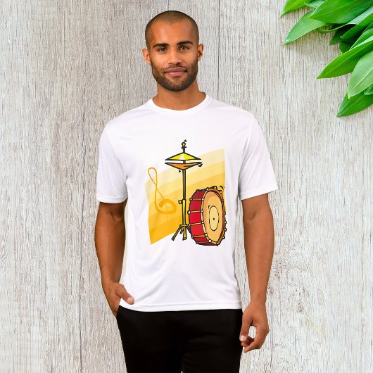 Drum and Cymbal Music Percussion Art T-Shirt