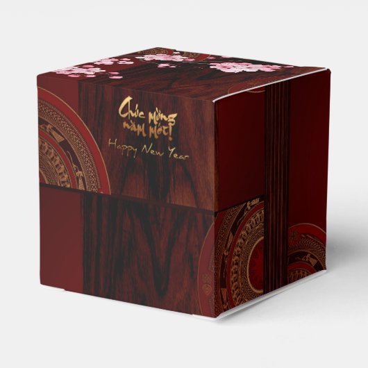 Drum Blossom Tet Hoa Anh Dao Vietnamese Neujahr C Geschenkschachtel (Rückseite)