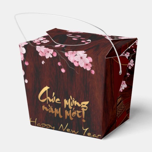 Drum Blossom Tet Hoa Anh Dao Vietnamese Neujahr t Geschenkschachtel (Rückseite)