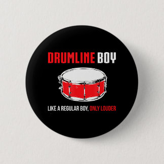 Drum Boy Funny Niedlich Marching Band Button