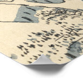 Drum Bridge bei Meguro, von Ando Hiroshige Poster (Ecke)