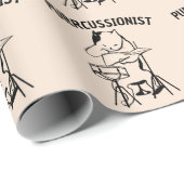 DRUM, CAT-DRUMMER-DRUCKUSSIONISTISCHER CAT-PUNKT GESCHENKPAPIER (Rolleneckpunkt)