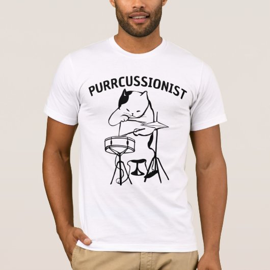 DRUM, CAT-DRUMMER-FUNNPUN-T - Shirt (Vorderseite)