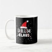 Drum Claus Santa Christmas Drummer Long Sleeve  Kaffeetasse (Links)