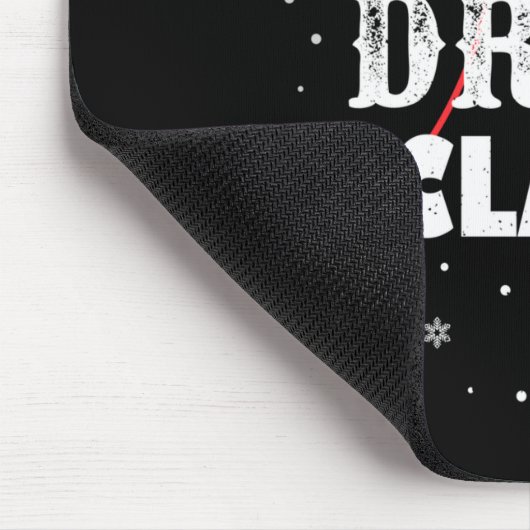 Drum Claus Santa Christmas Drummer Long Sleeve  Mousepad (Ecke)