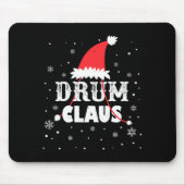 Drum Claus Santa Christmas Drummer Long Sleeve  Mousepad (Vorne)