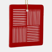 Drum Crosshatch Red Keramikornament (Rechts)