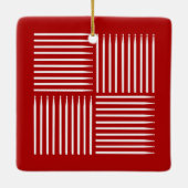 Drum Crosshatch Red Keramikornament (Rückseite)