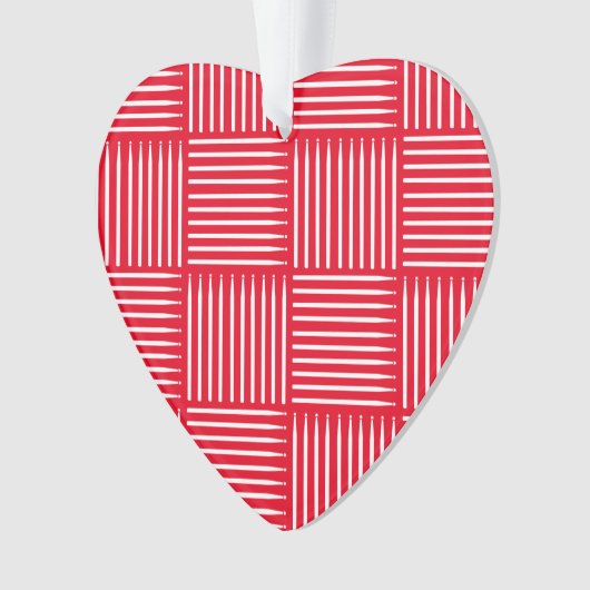 Drum Crosshatch Red Ornament (Vorderseite)