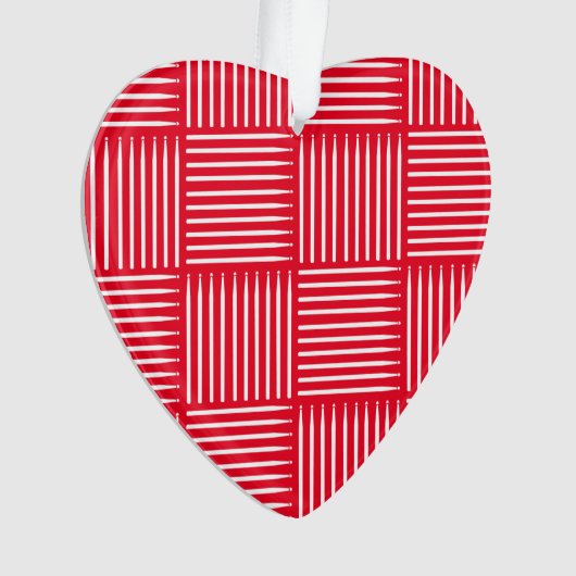 Drum Crosshatch Red Ornament (Vorderseite)