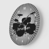 Drum Design Wall Clock Große Wanduhr (Winkel)