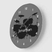 Drum Design Wall Clock Große Wanduhr (Winkel)