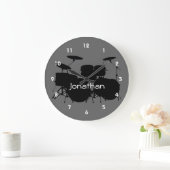 Drum Design Wall Clock Große Wanduhr (Zuhause)