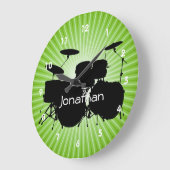 Drum Design Wall Clock Große Wanduhr (Winkel)