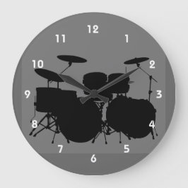 Drum Design Wall Clock Große Wanduhr
