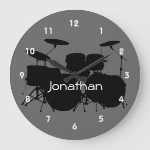 Drum Design Wall Uhr