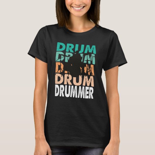 Drum Drum Drummer Musicians Percussionists Humorou T-Shirt (Vorderseite)
