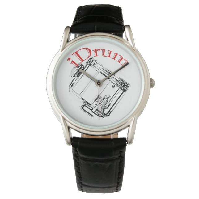Drum Drummer Marching Wrist Watch Armbanduhr (Vorderseite)
