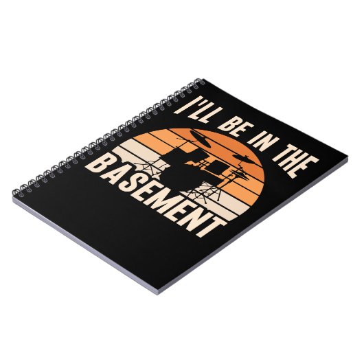 Drum Drummer wird im Untergeschoss Funny Drummer s Notizblock (Linke Seite)