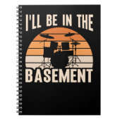 Drum Drummer wird im Untergeschoss Funny Drummer s Notizblock (Vorderseite)