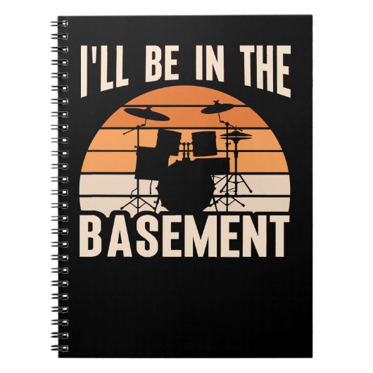 Drum Drummer wird im Untergeschoss Funny Drummer s Notizblock (Vorderseite)
