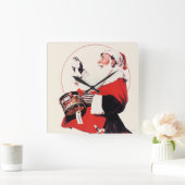 Drum for Tommy Quadratische Wanduhr (Zuhause)