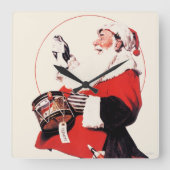 Drum for Tommy Quadratische Wanduhr (Vorderseite)