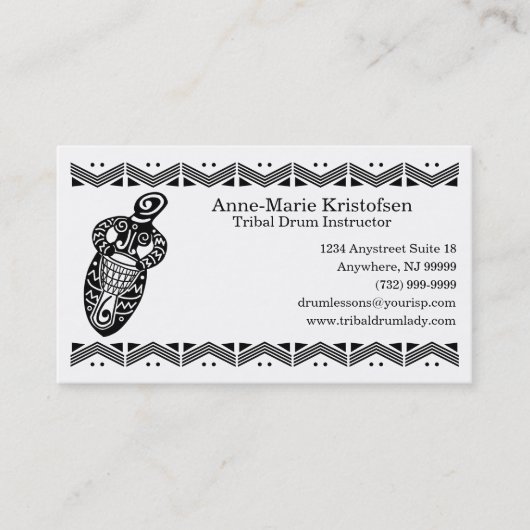 Drum Goddess v.2 Visitenkarte (Vorderseite)