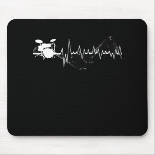 Drum Heartbeat Musik Liebhaber Live-Geschenk Mousepad