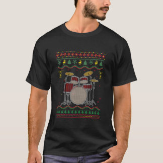 Drum Instrument Ugge Weihnachtstrockner Musical Dr T-Shirt