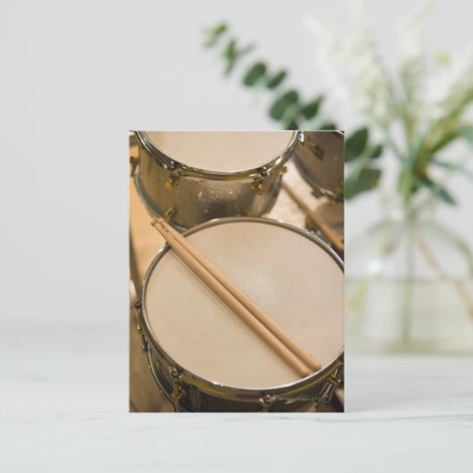 Drum Kit 3 Postkarte (Stehend Vorderseite)
