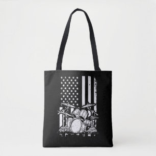 Drum Kit American Flag Drummer Musiker Tasche