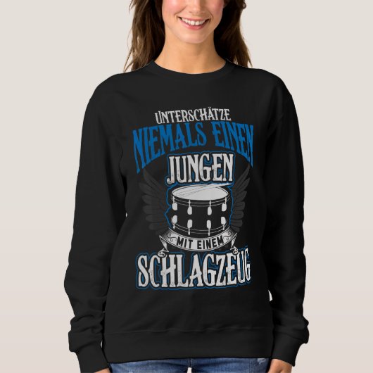 Drum Kit Boy Drummer Drummer Sweatshirt (Vorderseite)